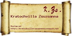 Kratochvilla Zsuzsanna névjegykártya